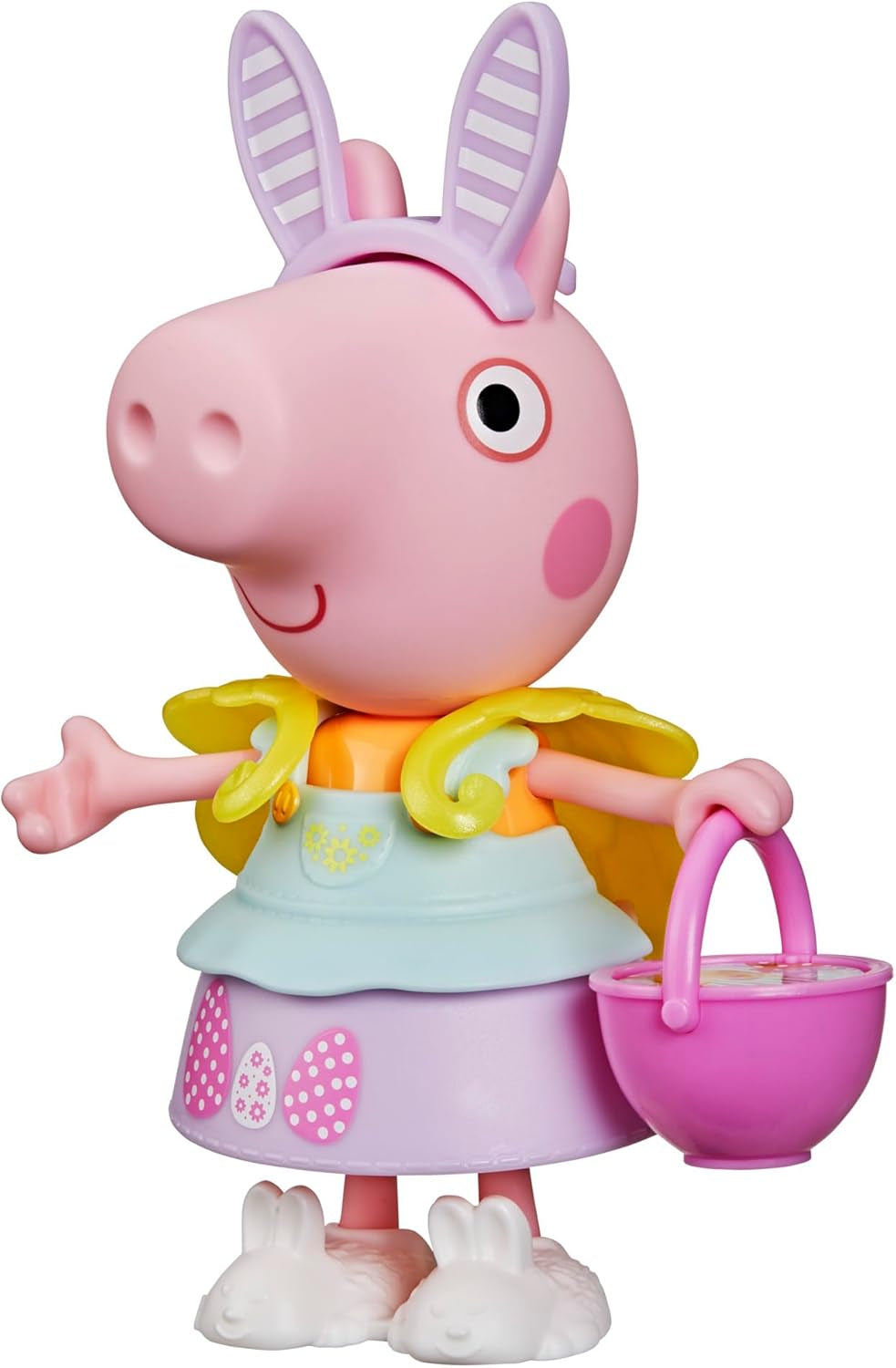 Peppa Pig Luisa Löffel Anziehspaß Figur, 15 cm große Puppe für Mädchen mit Accessoires und Kleidung zum Anziehen, interaktives Spielzeug-Set für Kleinkinder ab 3 Jahren