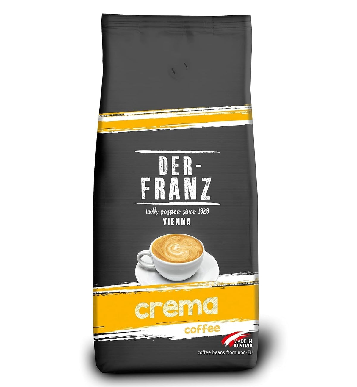 DER-FRANZ Café Crème, Intensité 4/5, 100% Arabica, café en grains entiers Café Naty Shop 1 Kg Crème