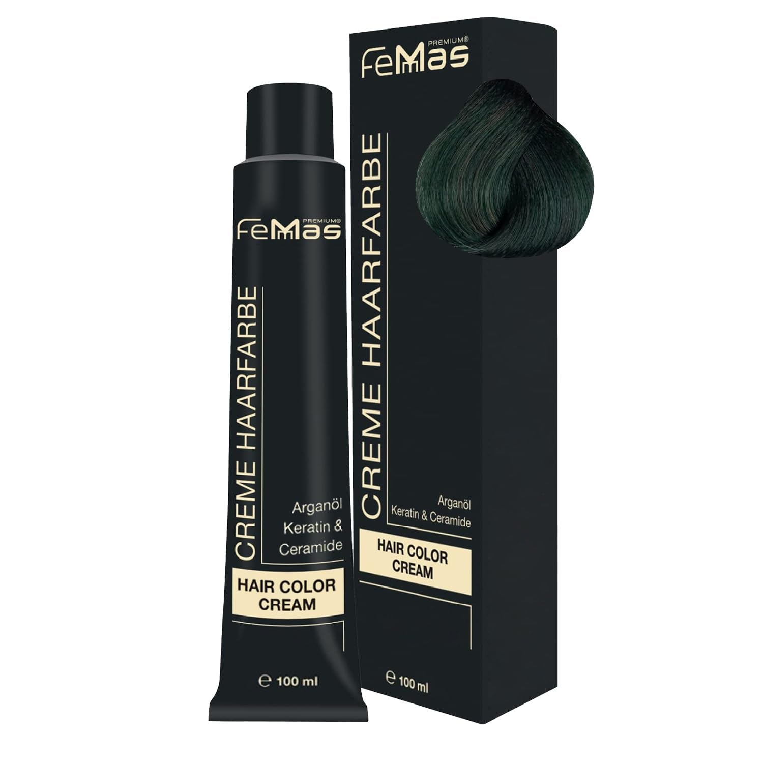 FemMas Hair Colour Pure & Mix Red I Cremă profesională cu ulei de argan, keratină și ceramide I Ca o vopsea de păr permanentă sau nuanță pentru rezultate radiante, de lungă durată I 100 ml