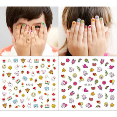 Autocollants pour ongles pour enfants filles, plus de 600 motifs d'animaux, fruits, dinosaures, voitures, fleurs, autocollants 3D pour ongles, fête d'anniversaire, thé, salon de manucure et spa, cadeau