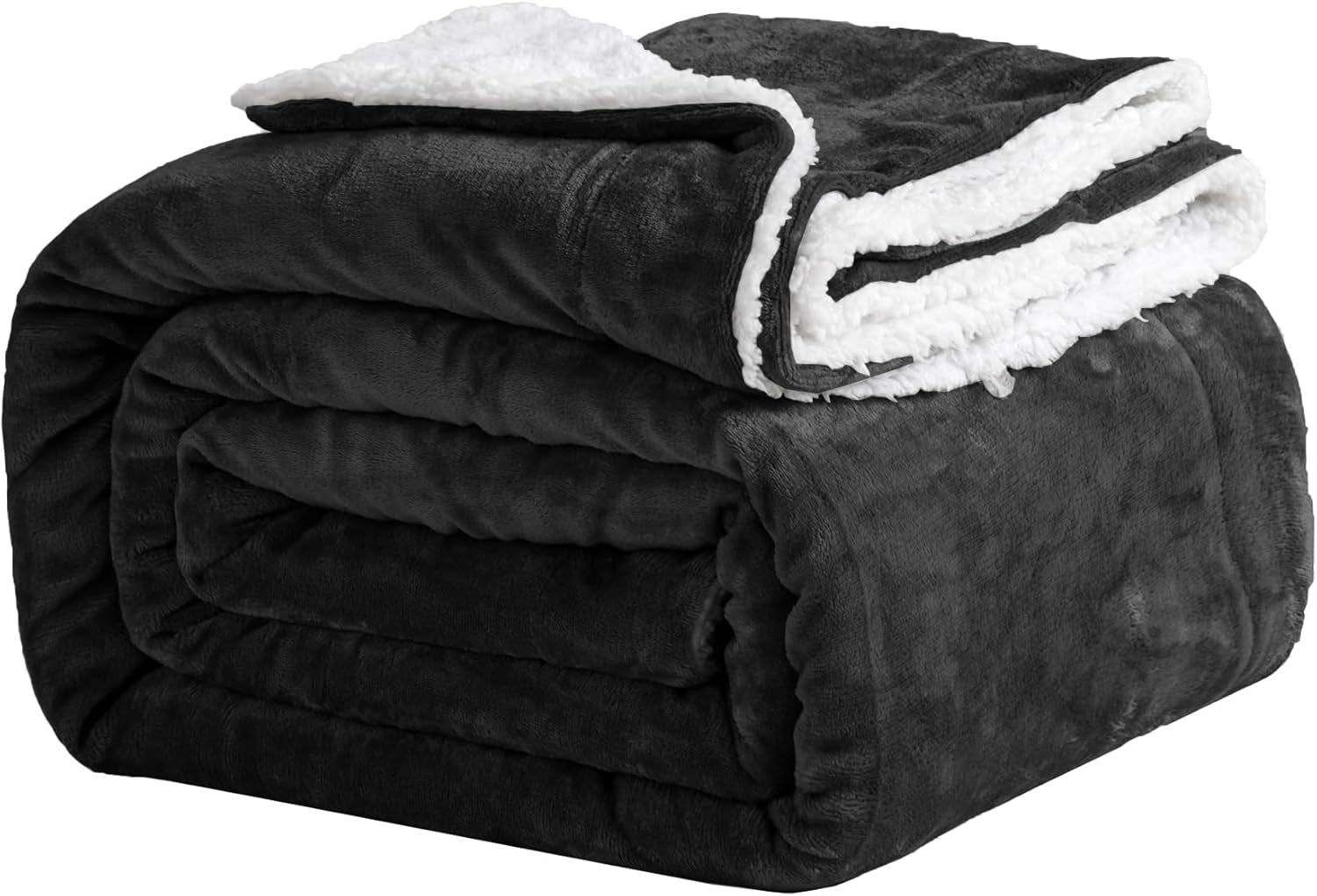 Couverture douillette 150X200Cm noir Couverture polaire Living Sherpa couverture canapé jeté canapé chaud hiver couverture douce (noir, 150X200Cm) Good Nite Beds and Blankets Noir 150X200Cm