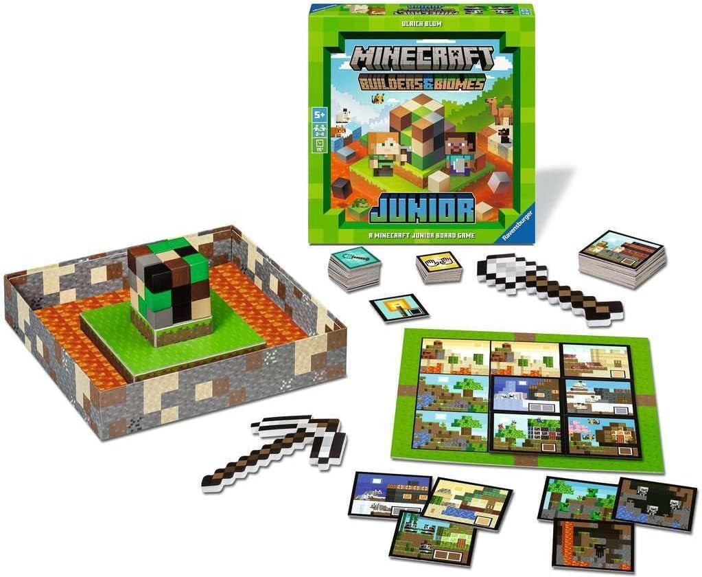 Ravensburger 24615 Minecraft Builders & Biomes Junior - Jeu coopératif pour 2 à 4 joueurs à partir de 5 ans