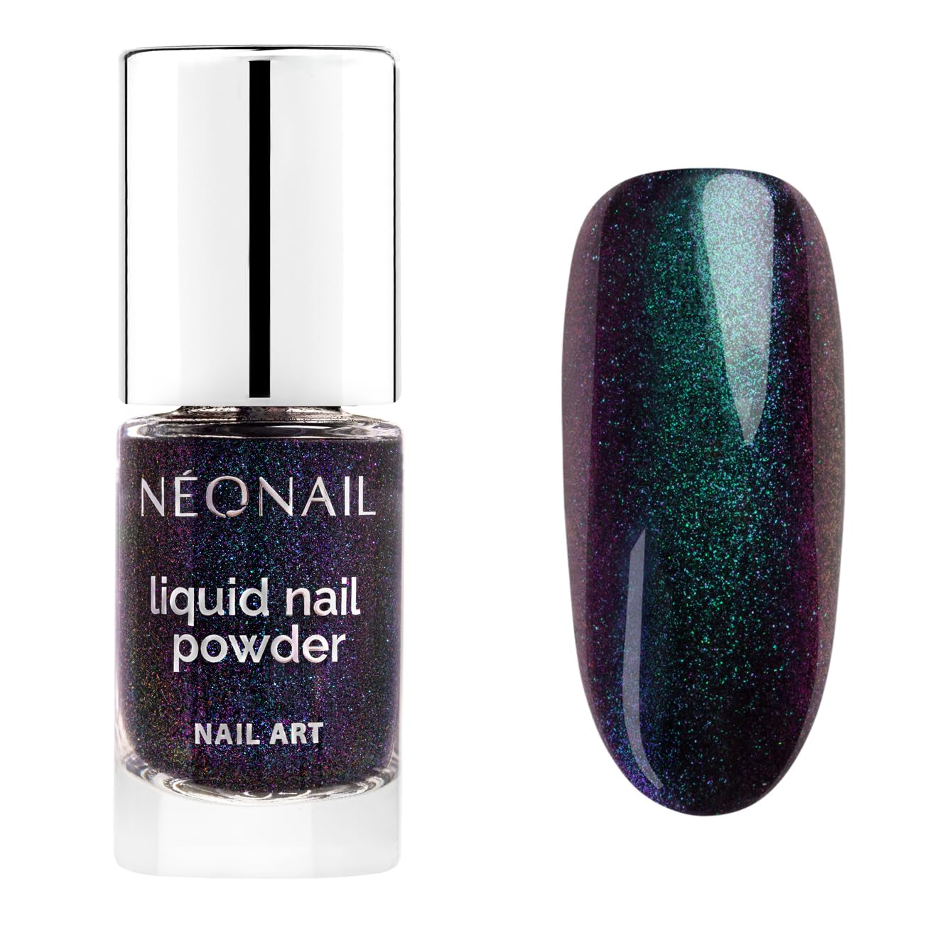 NÉONAIL Poudre à Ongles Liquide Chameleon 04 - Flüssiger Nagelpuder - Chrome Nail Powder - Glitzer Nägel Puder - Nail Art - Nageldesign Zubehör - Glitter Powder - Chrom Nagelpuder - Grün, Gelb - 6.5 Ml