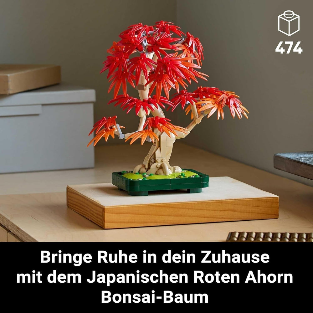 LEGO Botanicals Érable rouge du Japon - Bonsaï - Kit de plantes artificielles avec feuilles rouges et oranges, plus bol - Décoration d'intérieur - Idée cadeau pour adultes - 10348 Jeux de construction Besuche den LEGO-Store