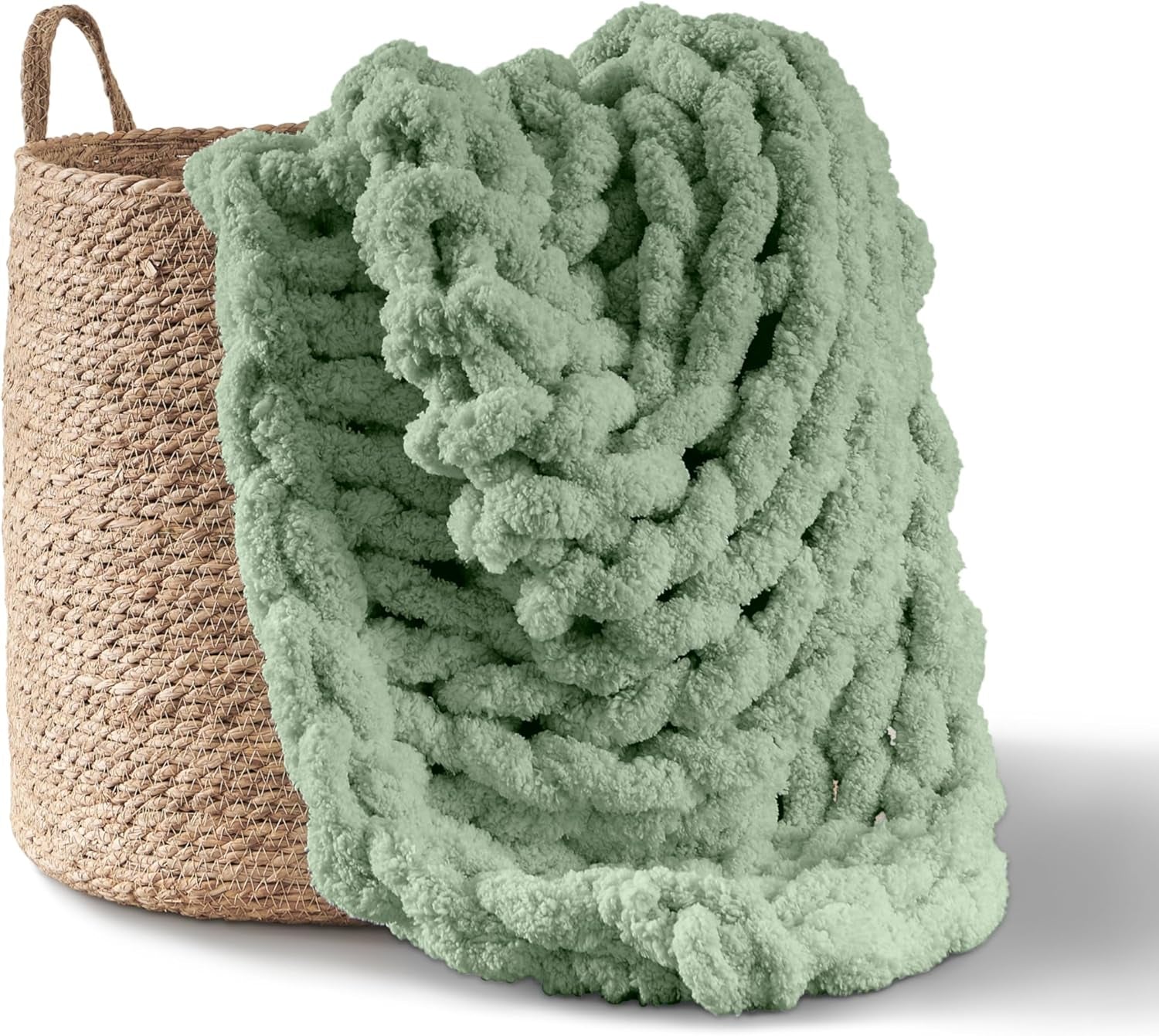 Couverture tricotée épaisse, jeté, 100% tricoté à la main avec du fil chenille géant (127 X 152,4 Cm, gris lilas) Lits et couvertures Adyrescia Greetings 50 "X60"