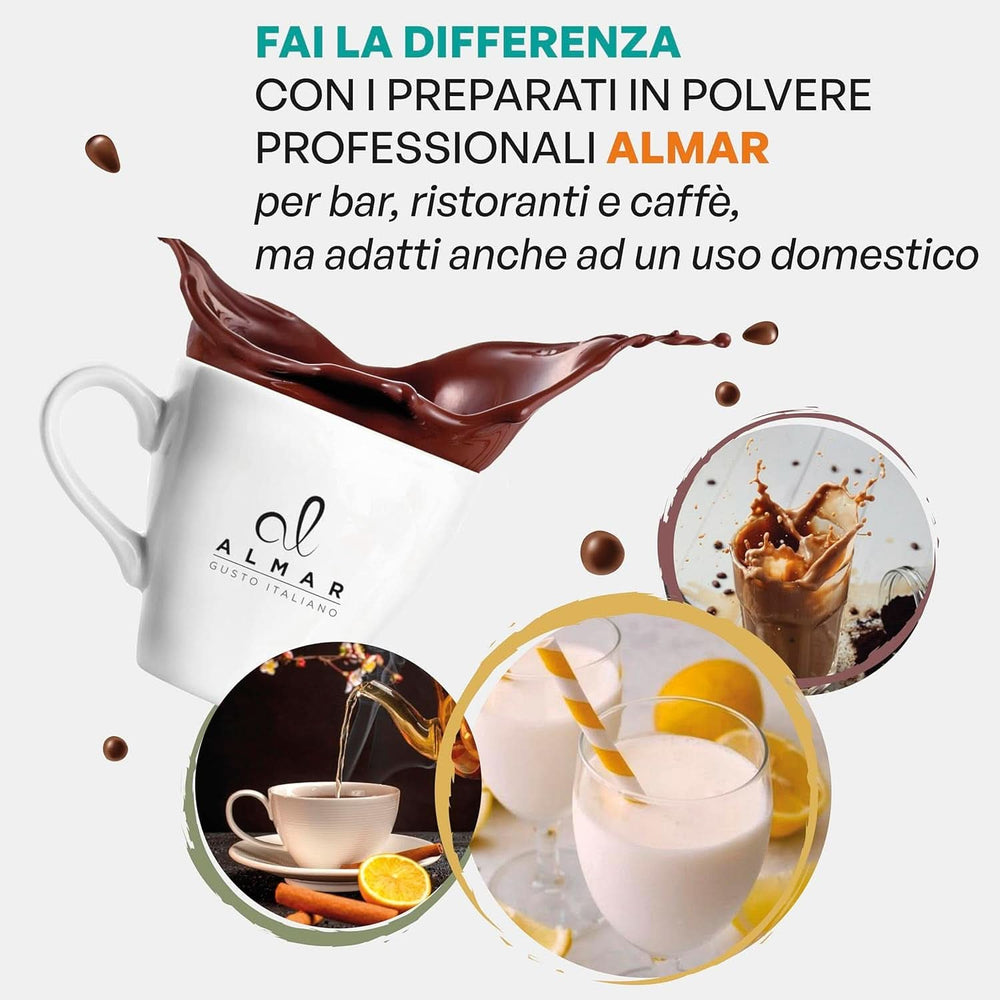 Chocolat chaud italien Cortina saveur CLASSIC - (15 X 30 g) Portion individuelle, enveloppe, 450 g Cacao et Chocolat Chaud Naty Shop