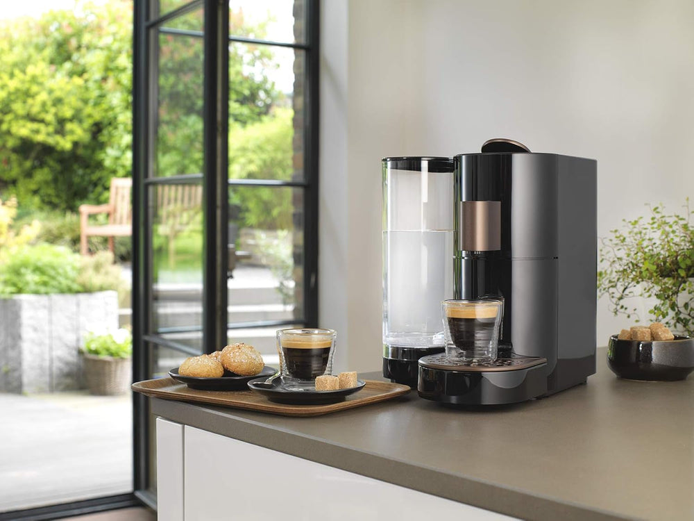 Machine à expresso à capsules K-FEE TWINS II pour café, thé et cacao | Machine à expresso pour grandes tasses | Chauffage rapide | Réservoir d'eau de 2,3 l | 19 barres | Cuivre noir