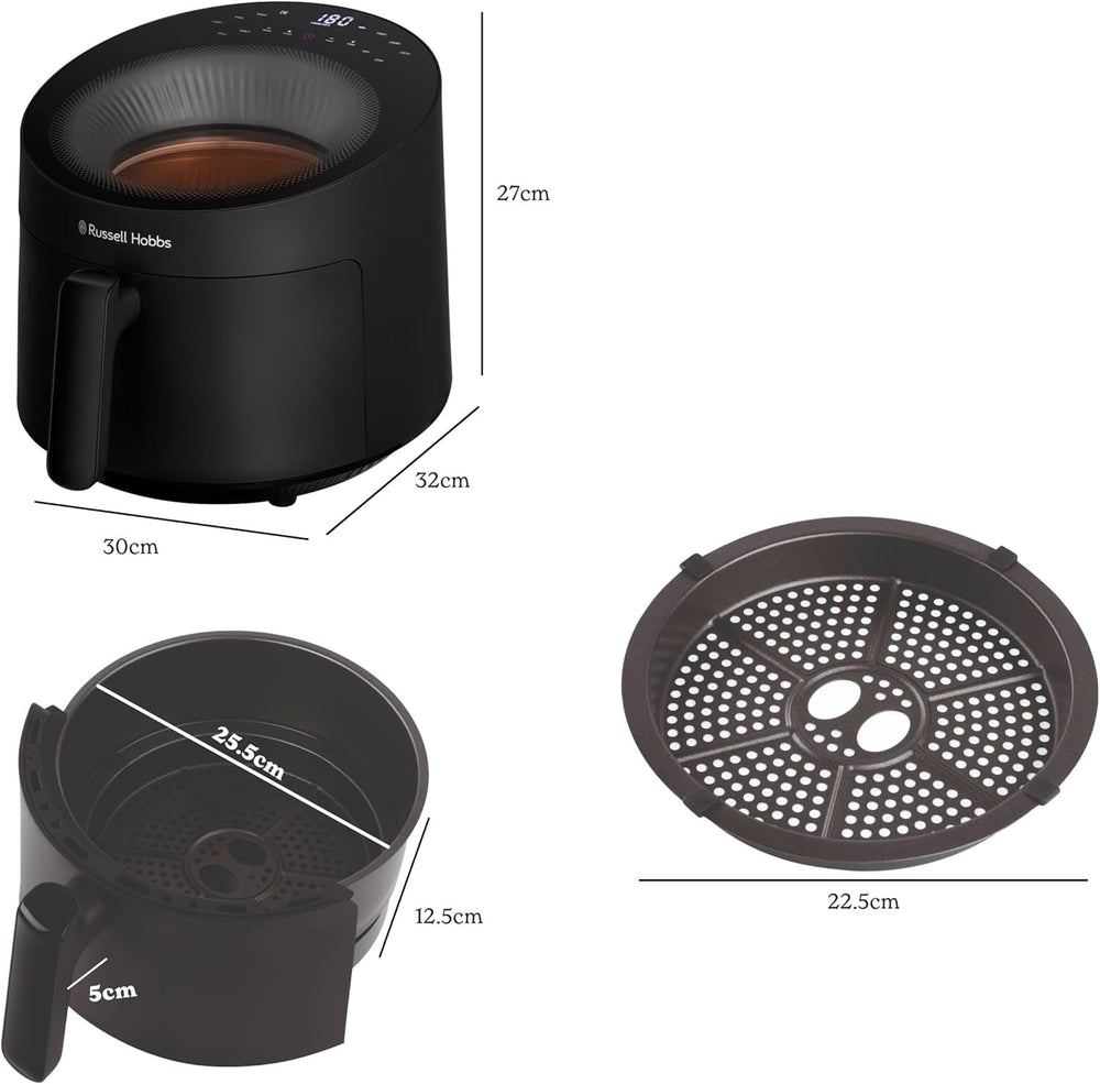 Russell Hobbs Airfryer, 5 litres, 10 programmes, fenêtre de visualisation Naty Shop Appliances