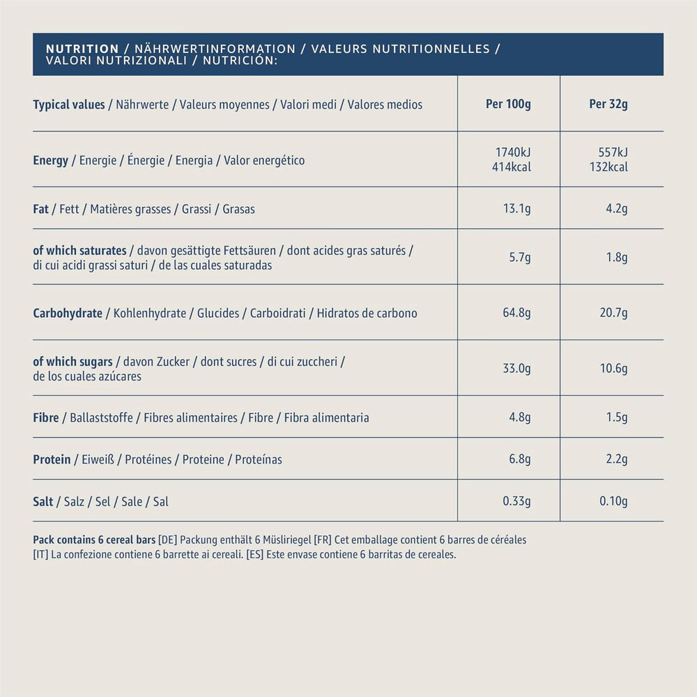 Barre de muesli au chocolat et raisins secs d'Amazon, 192g