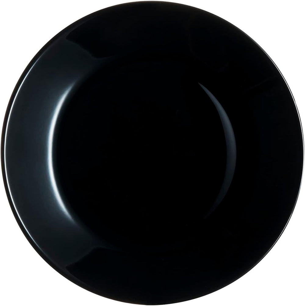 Arcopal Zelie service de table en verre noir, 12 pièces, 4 places, noir