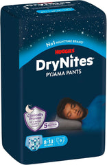 Couches de nuit super absorbantes Huggies Drynites, pour garçons 8-13 ans (30-48 kg), 9 pcs Mère et Enfant Naty Shop