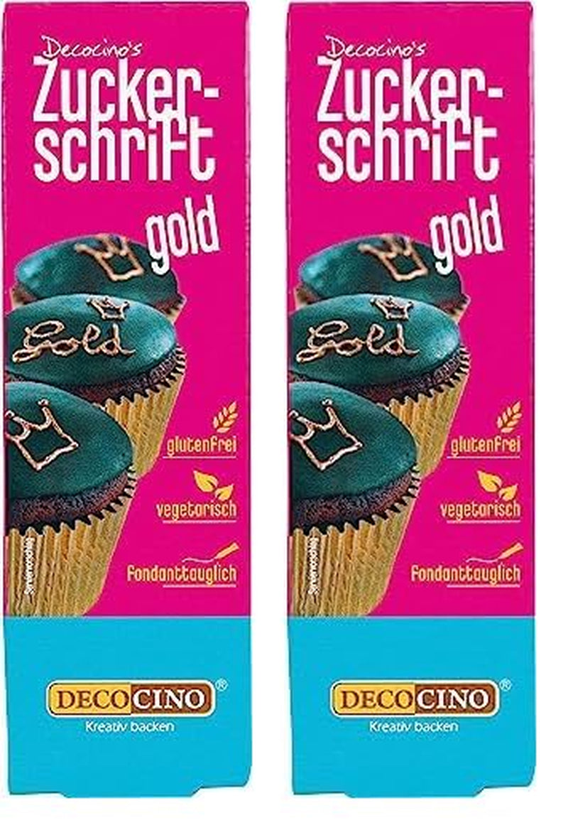 Decocino Lettrage en sucre rouge – Lettrage colorant alimentaire – Tube pratique pour étiqueter le fondant et le glaçage – Décorations de pâtisserie pour gâteaux, gâteaux et cupcakes ! (Paquet de 2)