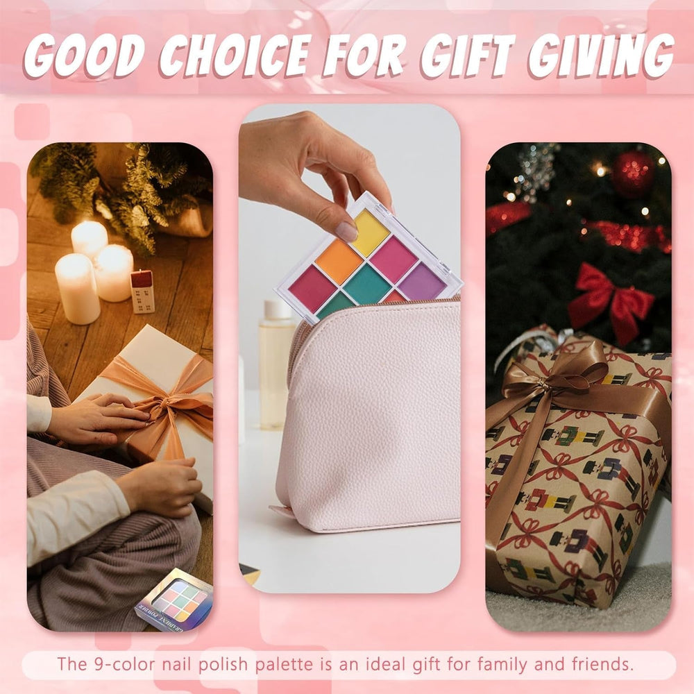 9 couleurs pigment pour ongles, poudre à ongles en poudre, 100 pièces de poudre pour nail art avec poudre métallique, poudre de poudre ombrée pour décoration d'ongles pour bricolage, B