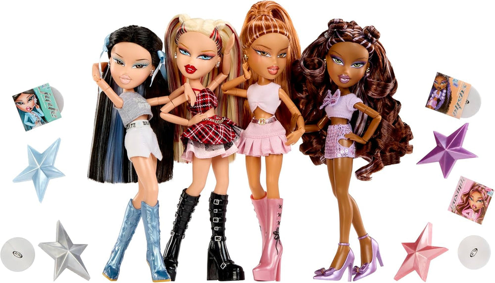 BRATZ Pop Starz Yasmin – Modepuppe mit Anhänger zum Sammeln, Outfit und Musikzubehör