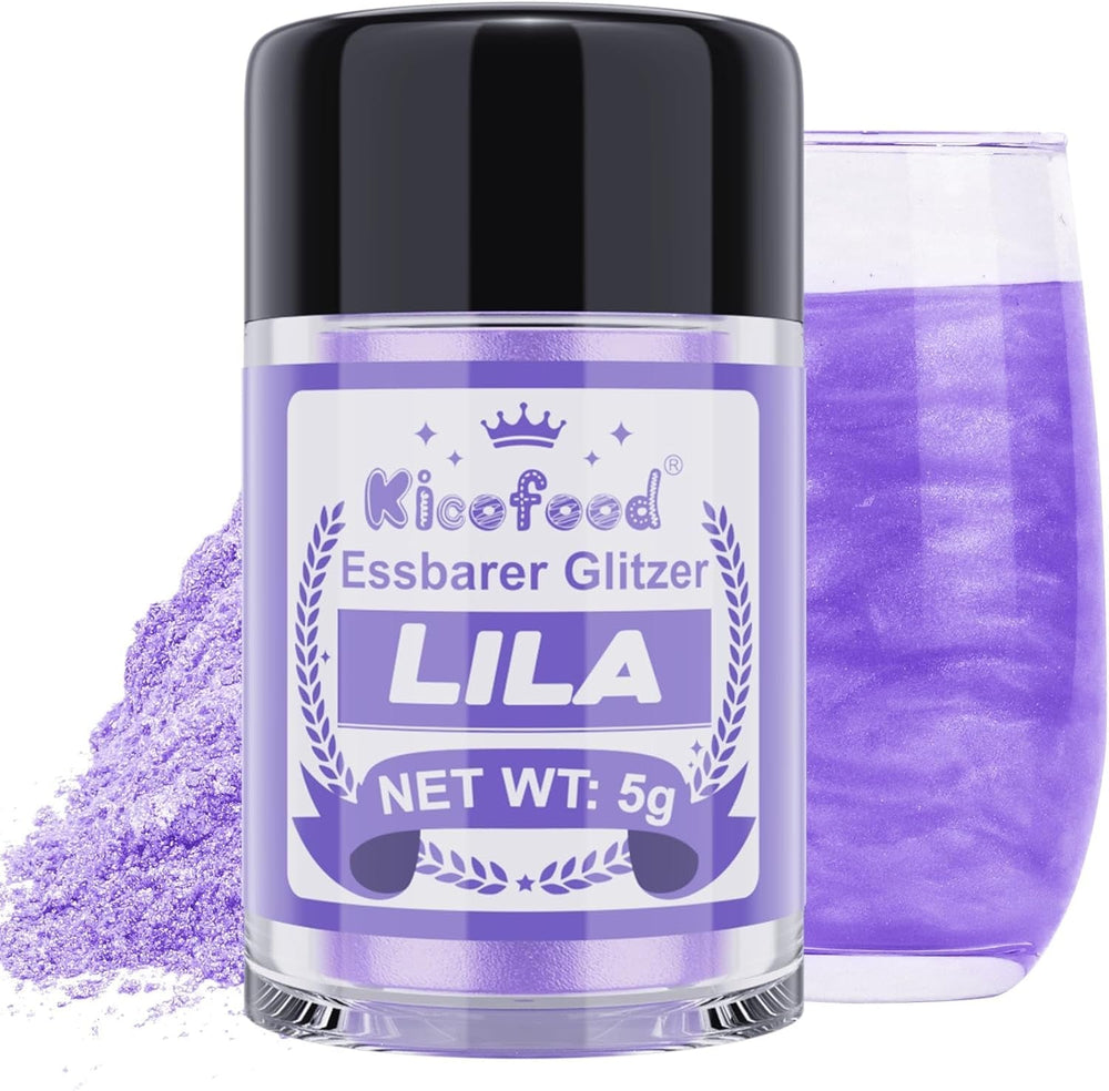 Kicofood, paillettes comestibles, 5 grammes, différentes couleurs Glitter Naty Shop Lilas Violet
