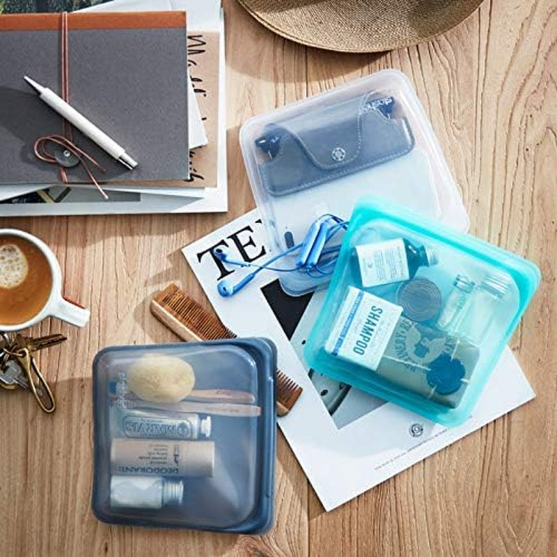 Sac Stasher Sac alimentaire réutilisable en silicone de qualité supérieure Sac à sandwich Transparent Durable Four Lave-vaisselle Congélateur Sac à déjeuner écologique Étanche 828 ml Boîtes de conservation des aliments Naty Shop