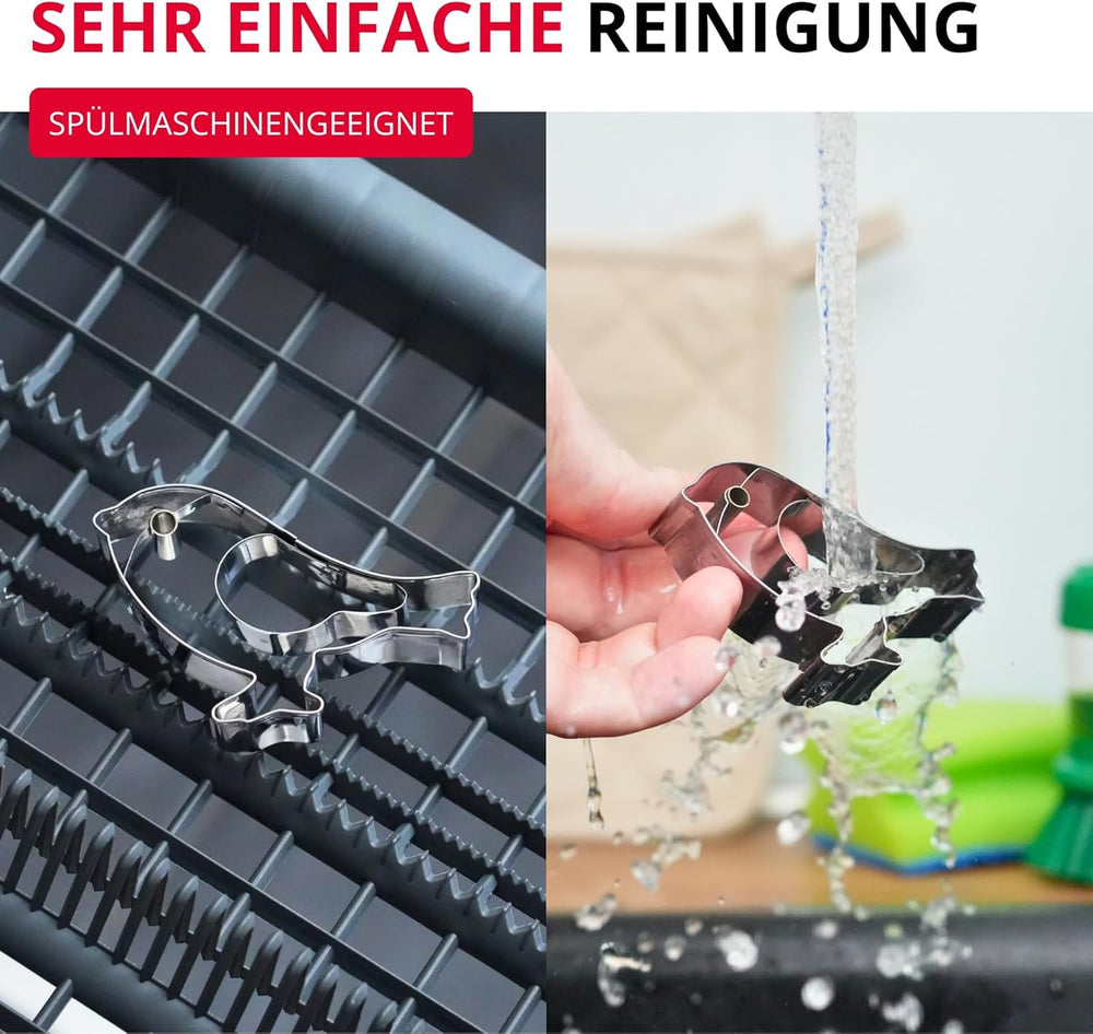 Westmark Sparrow Emporte-pièce – Emporte-pièce en acier inoxydable – Forme précise pour biscuits, pâte et plus encore – Emporte-pièces de Pâques et de Noël, 8 cm