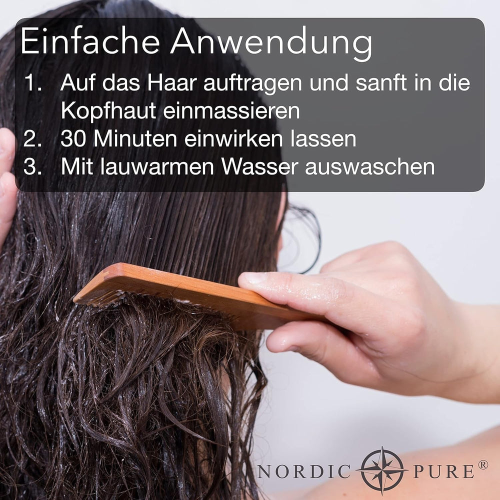 Traitement capillaire à l'extrait de basilic de Nordic Pure | Pour le soin des cheveux fins, secs et fragiles | Peut prévenir la chute des cheveux 100 ml Naty Shop soins capillaires