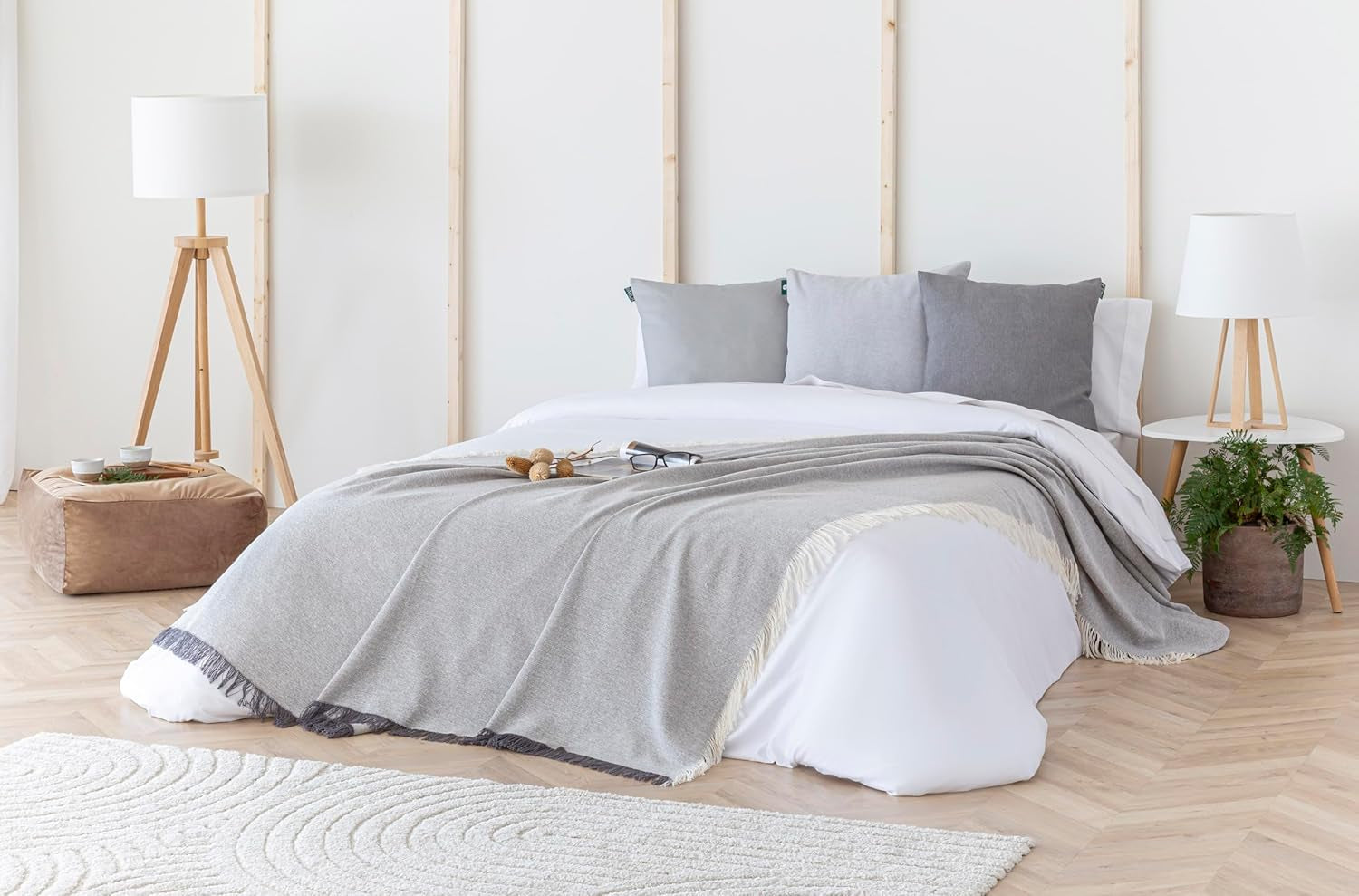 Couvre-lit multifonctionnel, couvre-lit, couvre-lit, housse de canapé, Jarapas, couleur unie (180 X 260 cm, gris foncé). Lits et couvertures Besuche den Todocama-Store