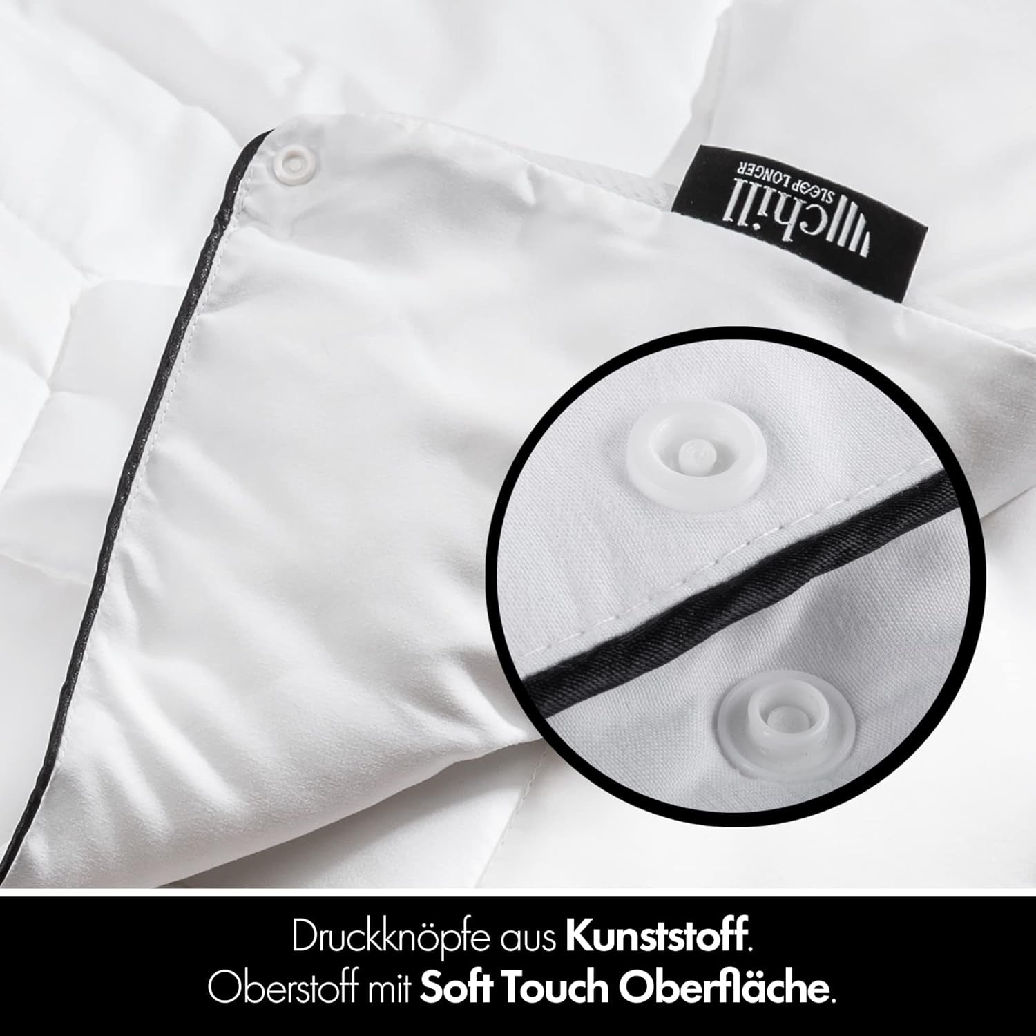 Couette 4 Saisons 135X200-Couette Toutes Saisons 2 en 1 135X200 - Couette Respirante, Lavable et Vegan - Couette Duo avec Bande de Confort pour Dormir - Garnissage 500G & 700G Couettes et Couettes Naty Shop