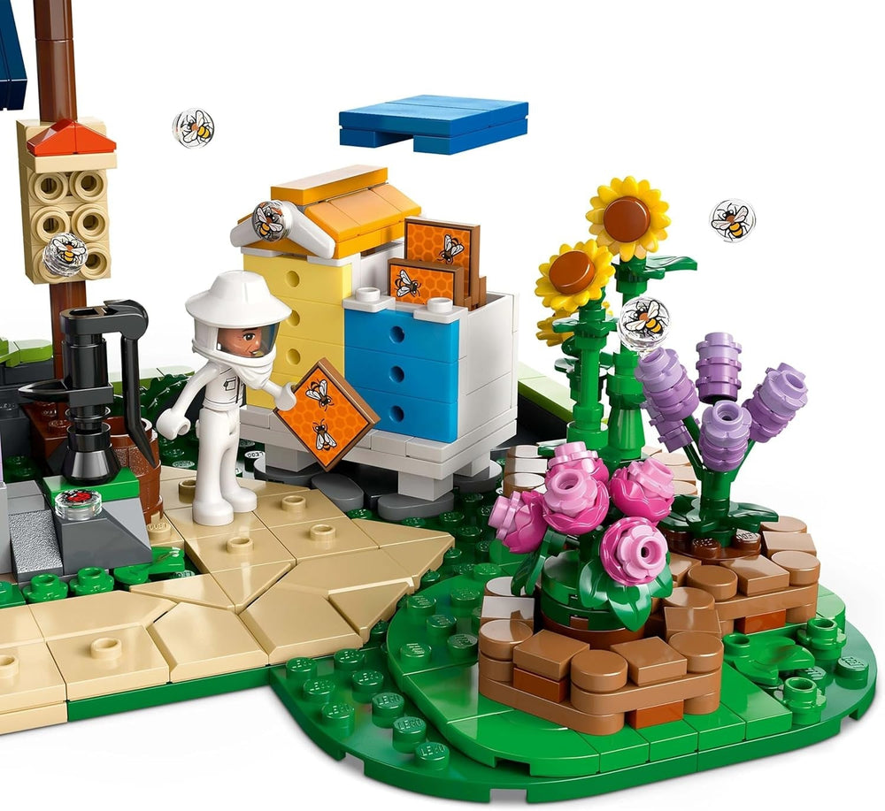 LEGO Friends House and Flower Garden L'Apiculteur Ensemble de construction Nature Playset Cadeau pour les filles de 12 ans et plus Ensemble de modèles à construire 4 figurines et figurines d'animaux Chat et lapin 42669 Jeux de construction Besuche den LEGO-Store