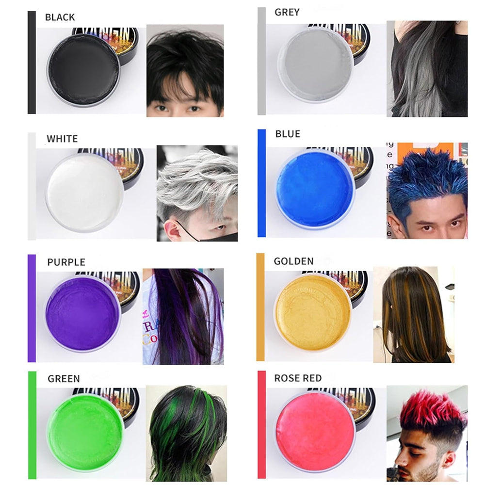 Teinture capillaire temporaire verte, ton de cheveux coiffant pour hommes femmes, pommade capillaire naturelle, cire de teinture capillaire pour fête, cosplay et Halloween, Noël, teinture capillaire temporaire en crème (100 g, vert) Naty Shop
