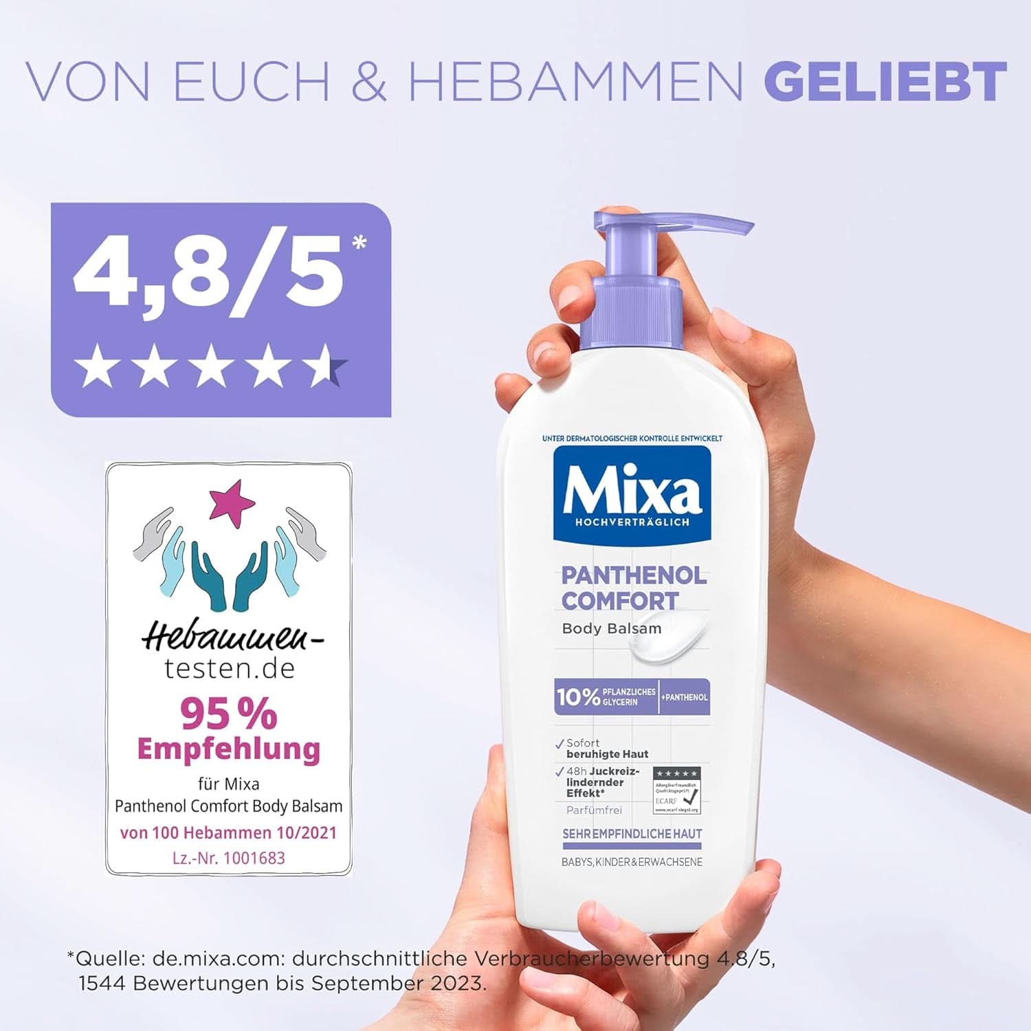 Mixa Lotion corporelle Panthénol, baume anti-démangeaisons et apaisant, 250 ml Cosmétiques et Beauté Naty Shop
