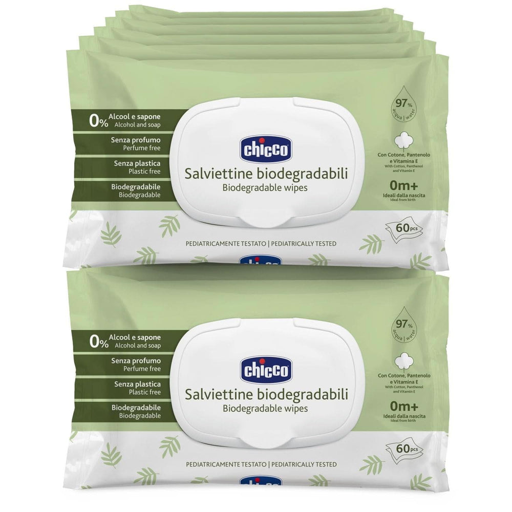 Chicco Lingettes nettoyantes multifonctions pour nouveau-né, sans alcool, parfumées, adaptées aux peaux sensibles Lingettes humides pour bébé Naty Shop 12 x 72 lingettes recyclables