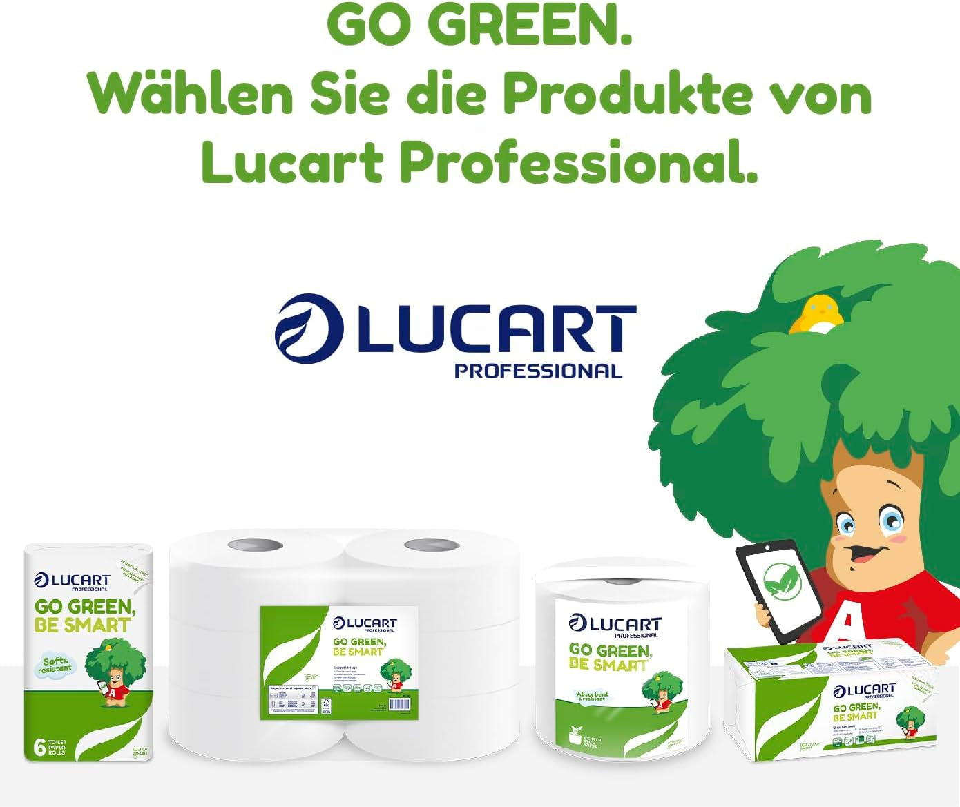 Rouleaux de papier toilette Jumbo Eco, 2 épaisseurs, crème nettoyante pour les mains avec formule nettoyante, hydratante et lissante - Parfum floral - 5 L, 6 pièces (1 paquet)