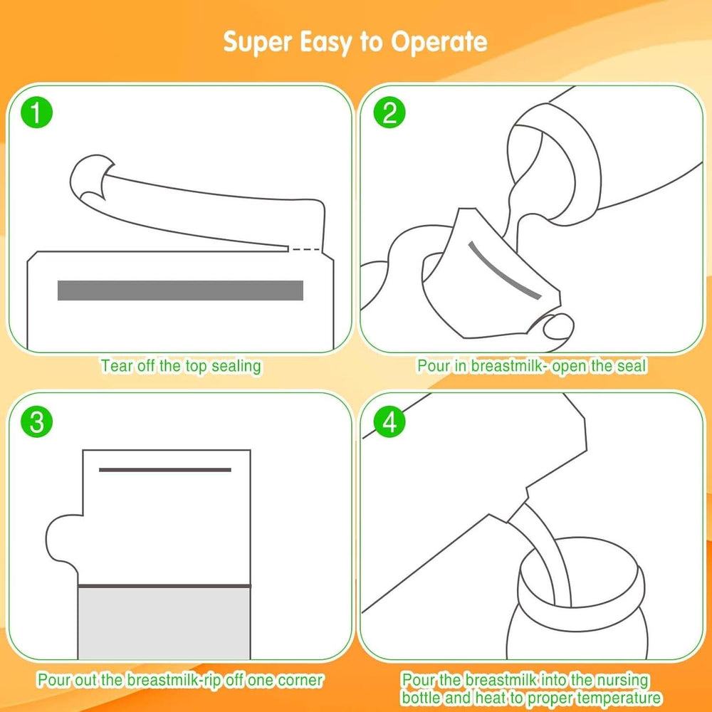 Vinabo 50 Stück Muttermilchbeutel, 250Ml sans BPA Muttermilchbeutel Sachet, Milchbeutel Für Muttermilch Mit Ausgießer Für Das Stillen, Selbststehender, Kann Eingefroren Werden, Vorsterilisiert Accessoires Alimentation et Allaitement Baby Naty Shop