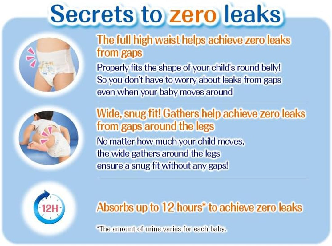 Couches PBL pour filles (12-22 kg.) - Couches pour filles, 1-5 ans, paquet de 38, taille 4, protection de l'urine et des selles, imperméable, motif dessin animé, jetable, sans parabène, 35 cm x 34 cm x 11 cm