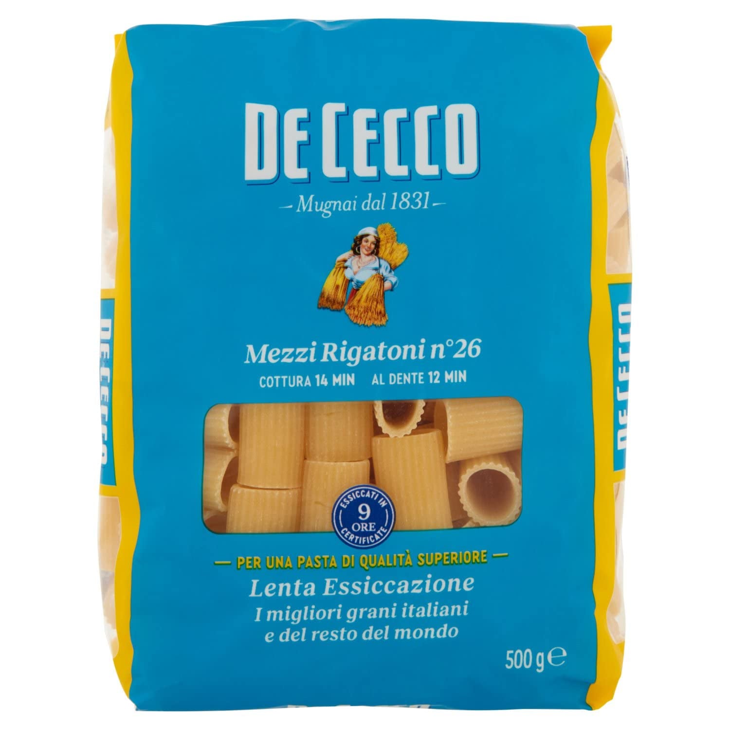 Pâtes Mezzi Rigatoni, paquet de 1 (1 x 500 g)