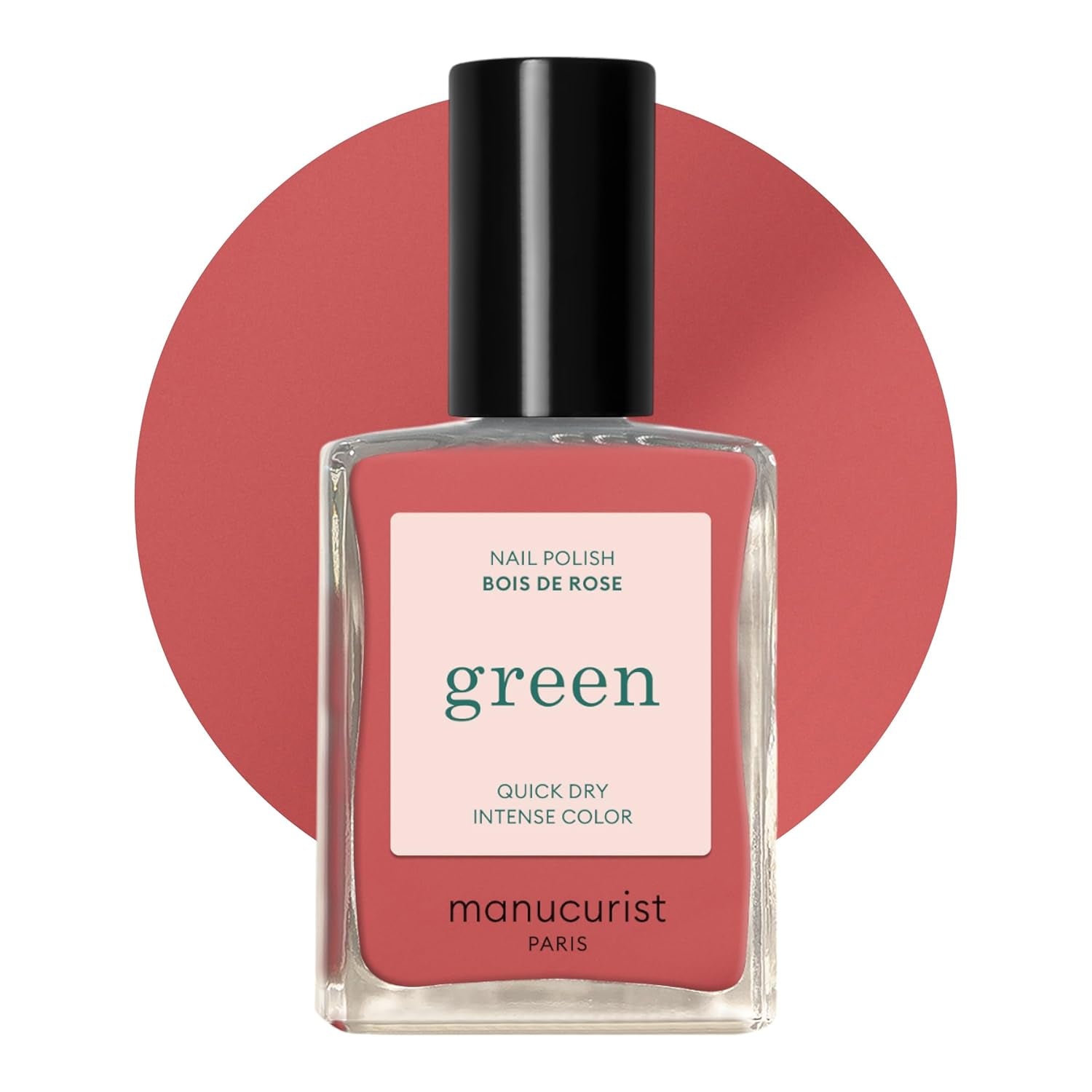 Manucurist Green - Oja Rosy Beige Shell Beige - Oja cu Uscare Rapidă - DIY Nails - Vegană 12-Free - Pe Bază de Plante - Oja - Fabricată în Franța