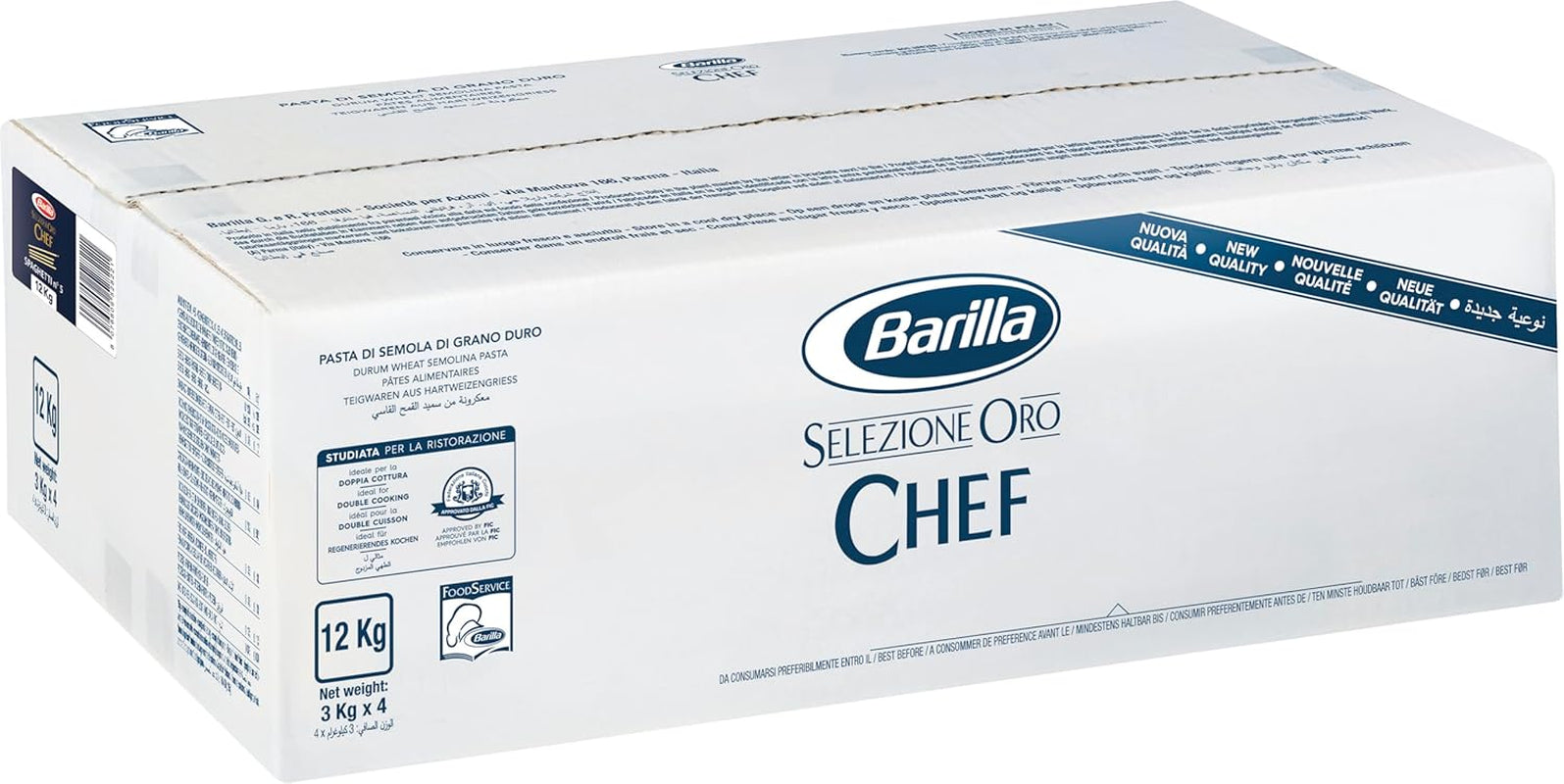 Barilla Selezione Oro Chef Spaghetti n. 5, paquet de 4 (4 x 3 kg)