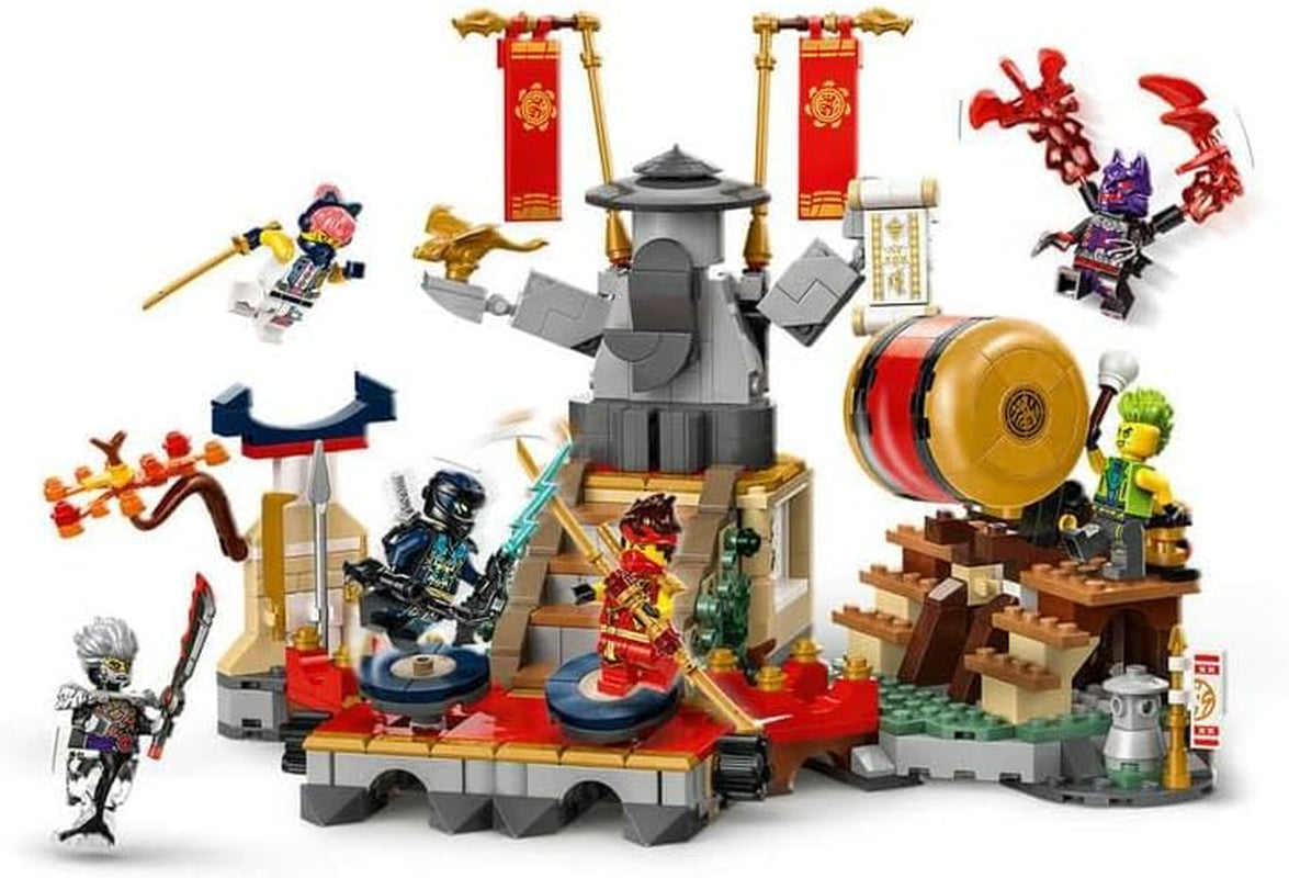 LEGO NINJAGO Tournoi Arène Aventure Jouet pour Enfants Ninja Playset avec 6 Figurines Collection Ensemble de Construction Cadeau d'Anniversaire pour Garçons et Filles de 7 Ans 71818 Jeux de Construction Besuche den LEGO-Store