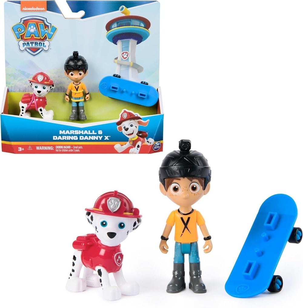 PAW PATROL Hero Pups - Ensemble de figurines d'action comprenant 1 figurine de chien de chasse, 1 figurine de chat du chaos et 1 figurine de maire je-sais-tout, adapté aux figurines d'action de 3 ans et plus Naty Shop Marshall Denny X