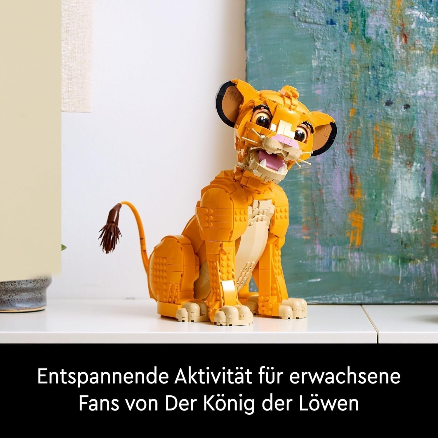 Lego Ç€ Disney Simba, le jeune roi lion, jouet de construction à collectionner avec figurines d'animaux créatives, activité relaxante pour adultes, idée cadeau pour femme 43247 Jeux de construction Besuche den LEGO-Store