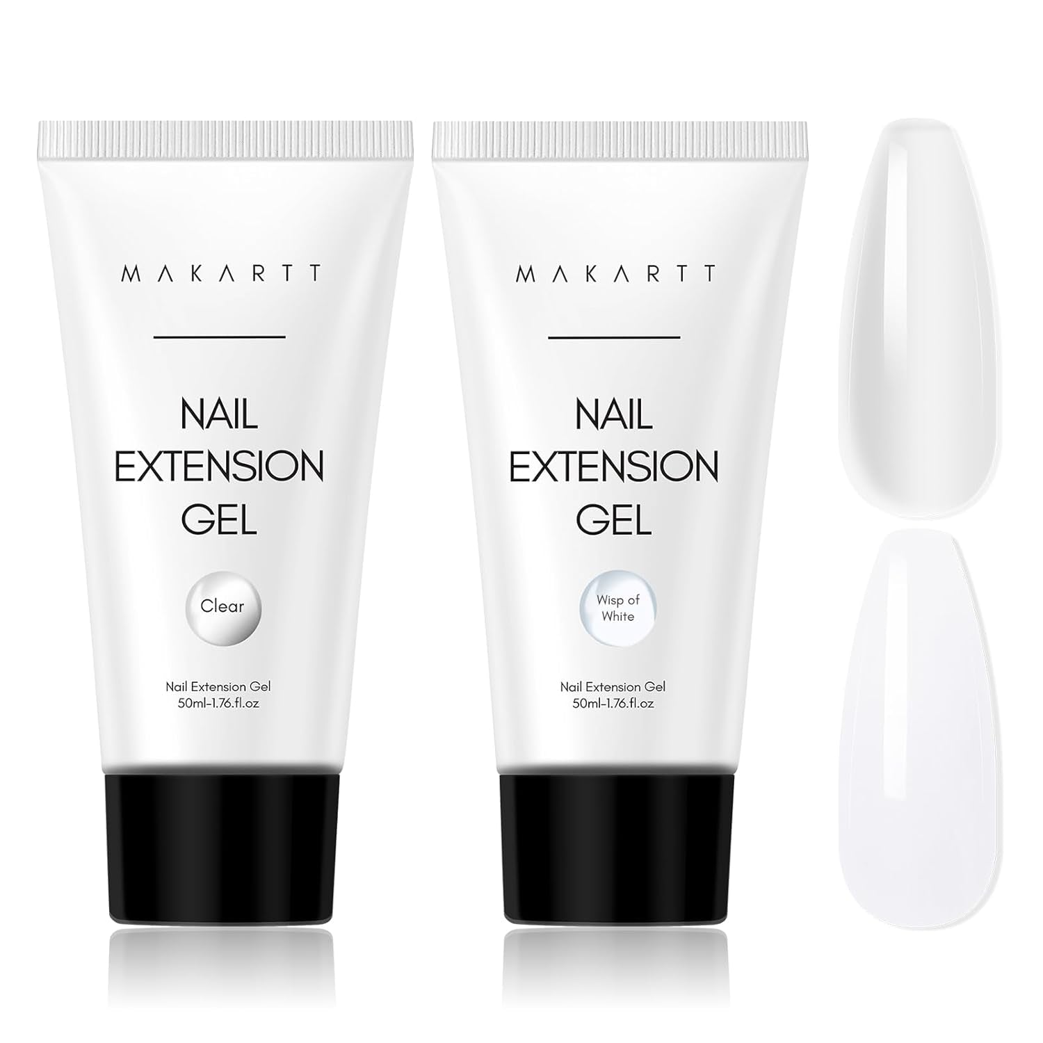 Makartt Poly Nail Extension Gel - 50 ML Extension Builder Acrylique Poly Nail Aufbaugel Extender Gel pour Gel Nägel pour Nagelverlängerung, Nagelstärkung, Nail Art Décoration(Transparent)