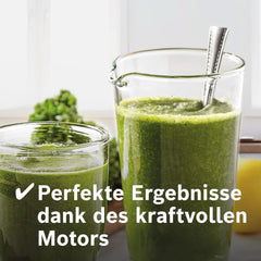 Bosch Batteur sur socle Vitaboost MMBH6P6BDE, 6-Klingen-Edelstahlmesser, 2.5L Tritan-Mixbehälter, Stopfer, 6 Automatikprogramme, Rezeptbuch, Bpa-Frei, Einfache Reinigung, 45 000 U/Min, 1600 W, Schwarz Bucatarie Naty Shop