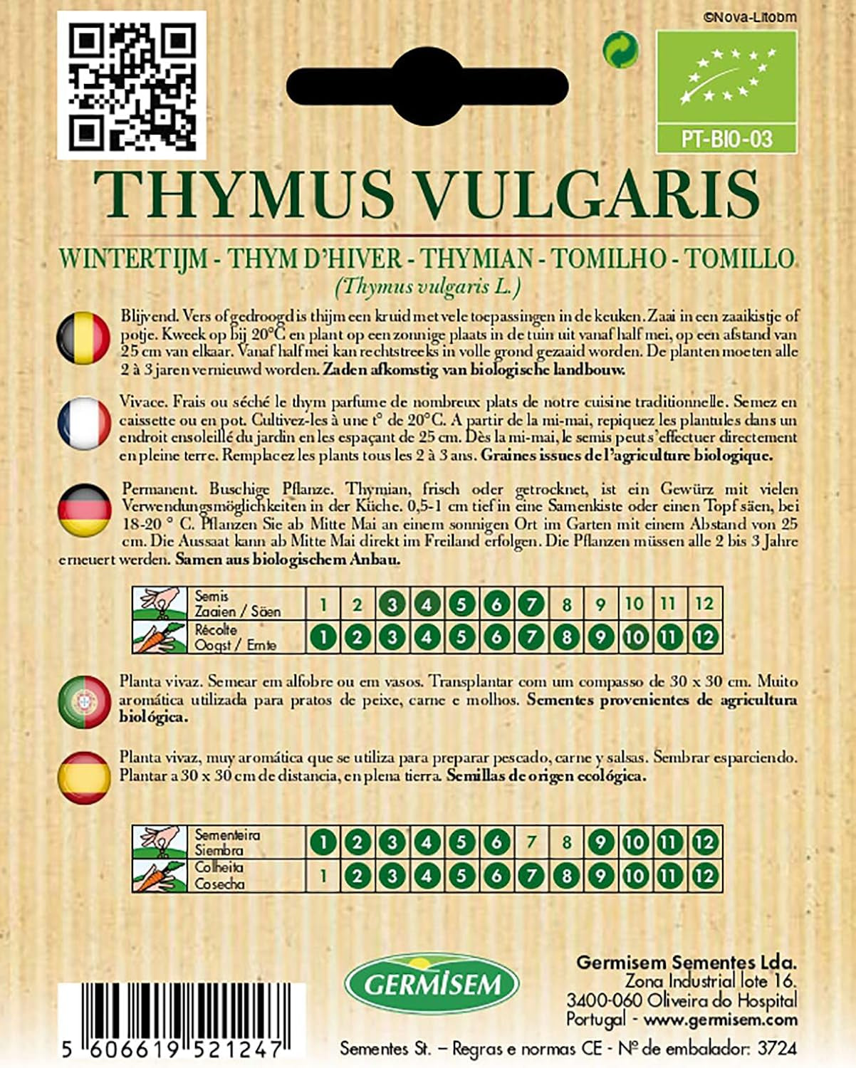 Thymian THYMUS VULGARIS, ECBIO1115