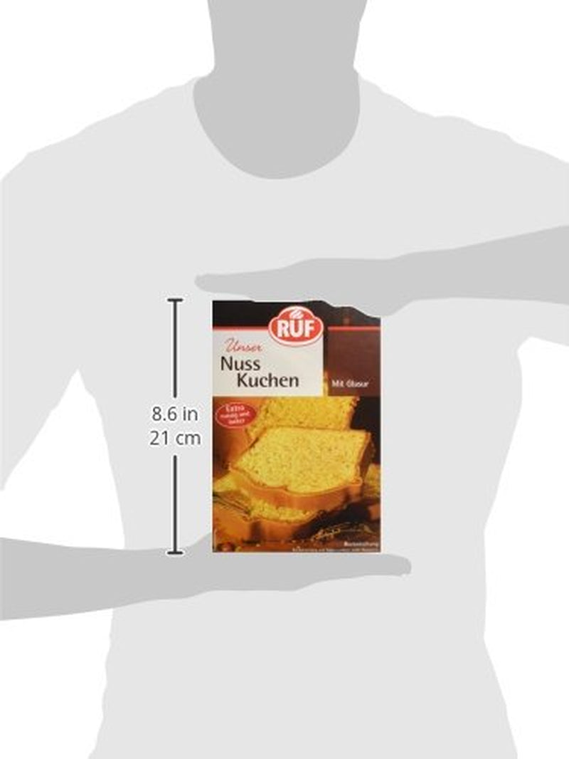RUF Nusskuchen, Backmischung Mit Schneller Und Einfacher Zubereitung, Nussig Und Locker Mit Glasur, Als Grundlage Für Rüblikuchen, Vegan, 1 X 520G Naty Shop