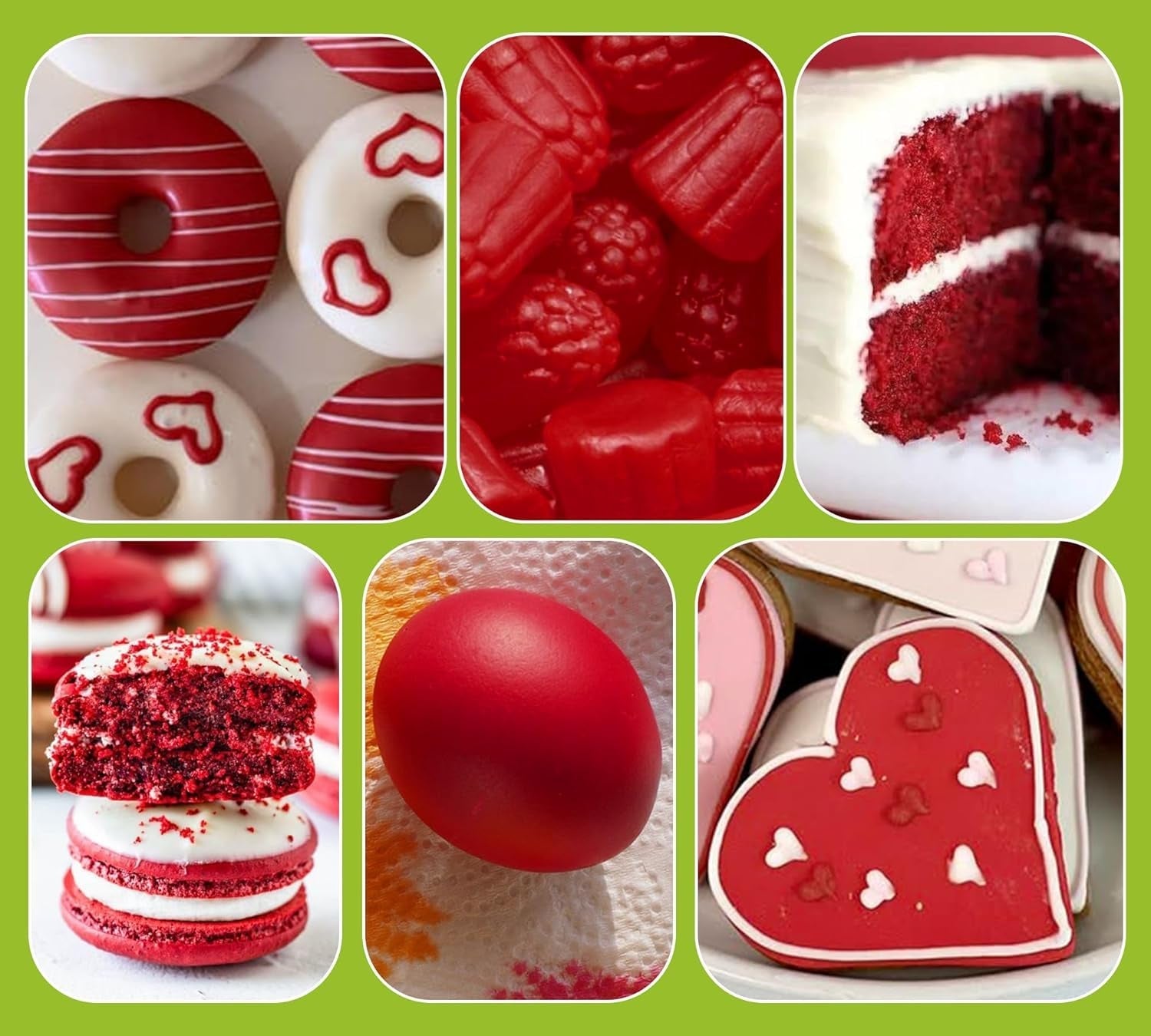 Colorant alimentar lichid, set de coloranți alimentari Red Velvet pentru copt torturi, macaroane, fursecuri, coloranți alimentari pentru decorarea torturilor, lichid pentru colorat băuturi (70 g x 3)