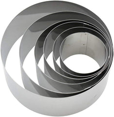 Lot de 6 cercles à dessert Fackelmann, professionnels, acier, argent