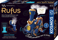 KOSMOS 621131 Rufus - Dein Dampf-Roboter, 3 Modi: Roboter, Zug, dampfende Steampunk-Maschine, mit Ultraschall-Technik, Roboter-Spielzeug für Kinder ab 8-12 Jahre, Bausatz, Experimentierkasten, Mint