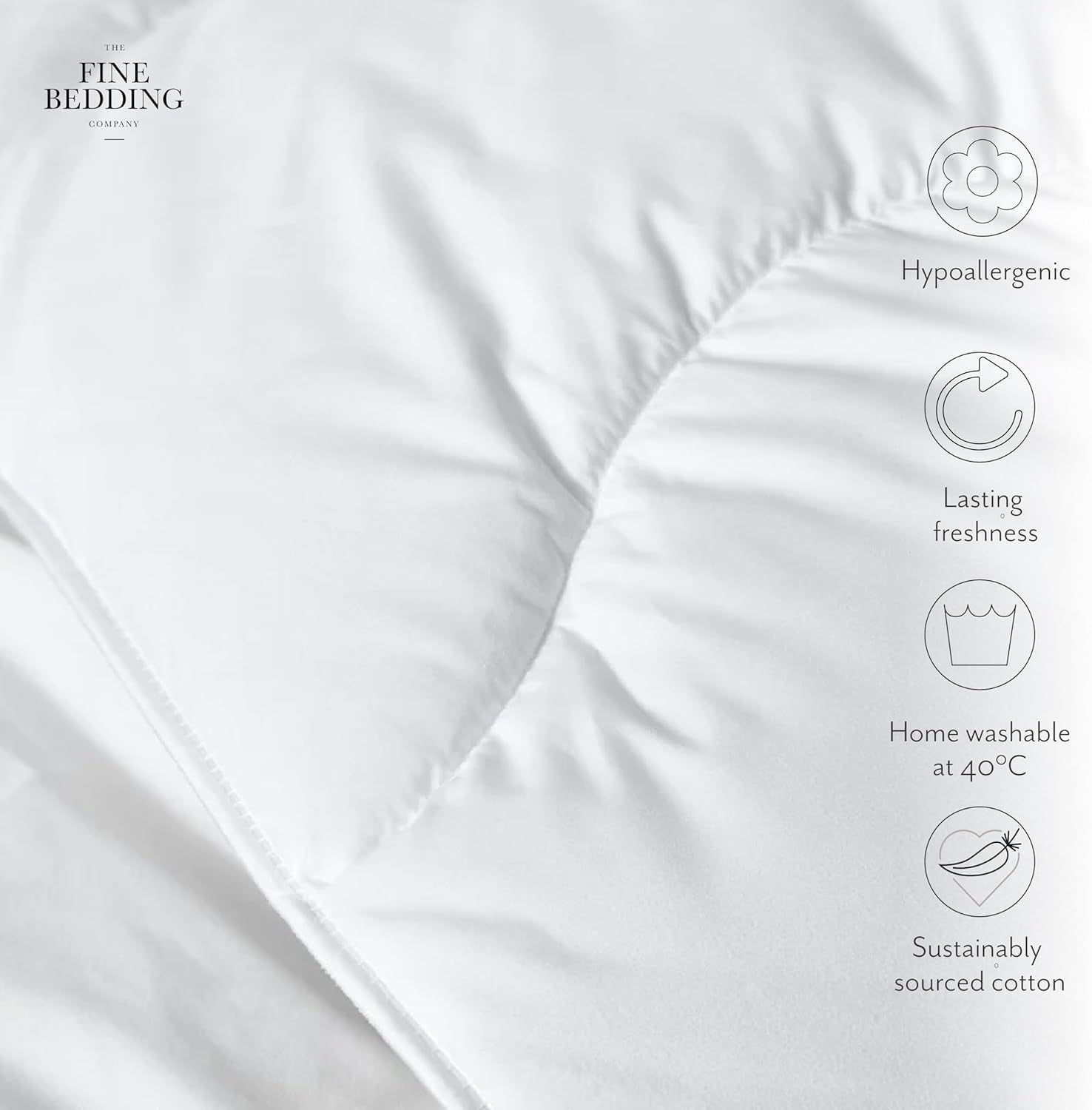 Couette Défense Allergie 4,5 Tog, fabriquée à partir de matériaux recyclés, anti-allergique et hypoallergénique, lit Super King Size Couettes et couettes Naty Shop