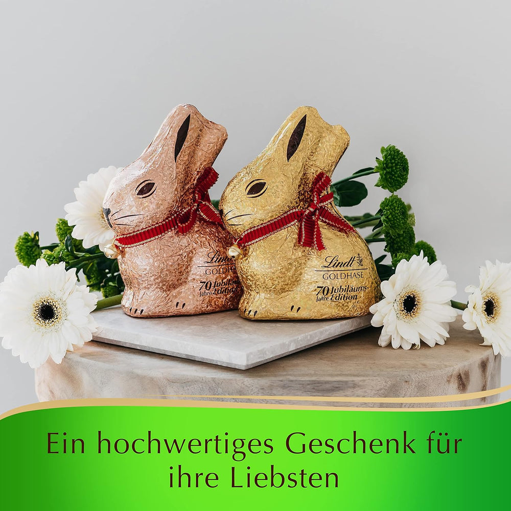 LAPIN DORÉ au chocolat | 100 g LE LAPIN DORÉ | Chocolat blanc de qualité supérieure et chocolat GOLDEN BUNNY Glamour Gold Edition | 100 g LE LAPIN DORÉ