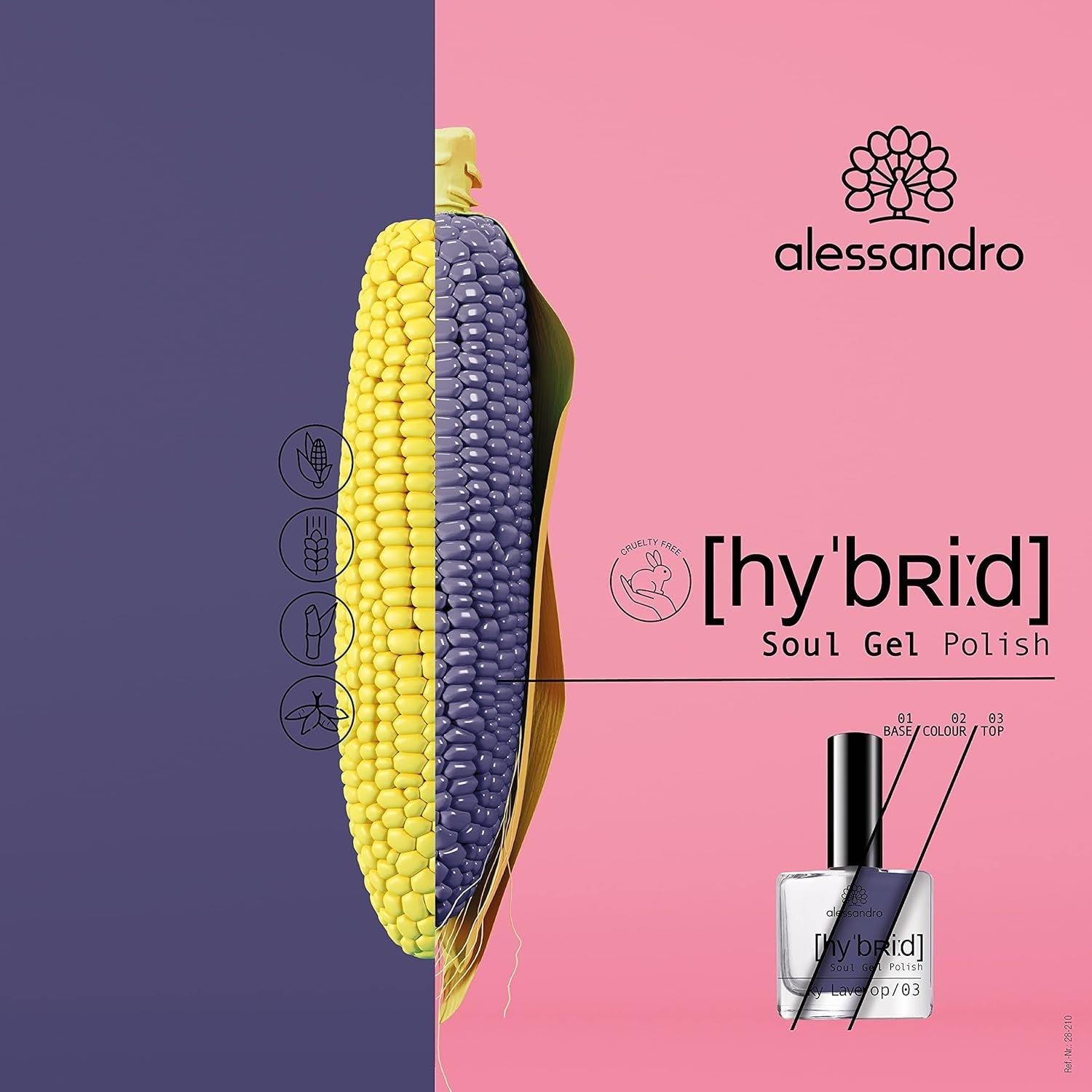 Oja hibridă Alessandro Elegant Ruby – Roșu-Roz închis – Unghii perfecte în doar 3 pași, fără LED – Rezistă până la 10 zile!