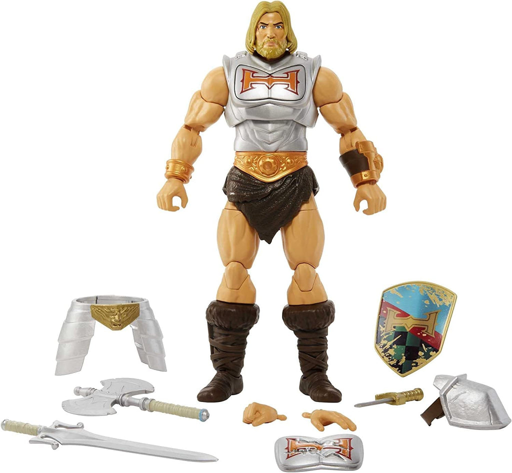 Masters of the Universe HDR45 - Colecția Masterverse, Battle Amour He-Man, aprox. 18 cm înălțime Figurine de acțiune MOTU pentru joacă și colecționare, cadou pentru copii cu vârsta de peste 6 ani Action figures Naty Shop Noua armură de luptă Eternia He-Man