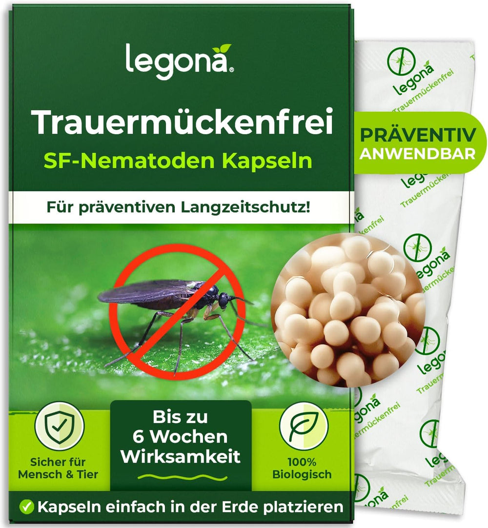 Legona Sc-Nematoden Zur Bekämpfung Von Maulwurfsgrillen - 50 Mio. Für 100M² / 250L Blumenerde/Bio Schädlingsfrei Gießmittel Für Rasen Und Beet