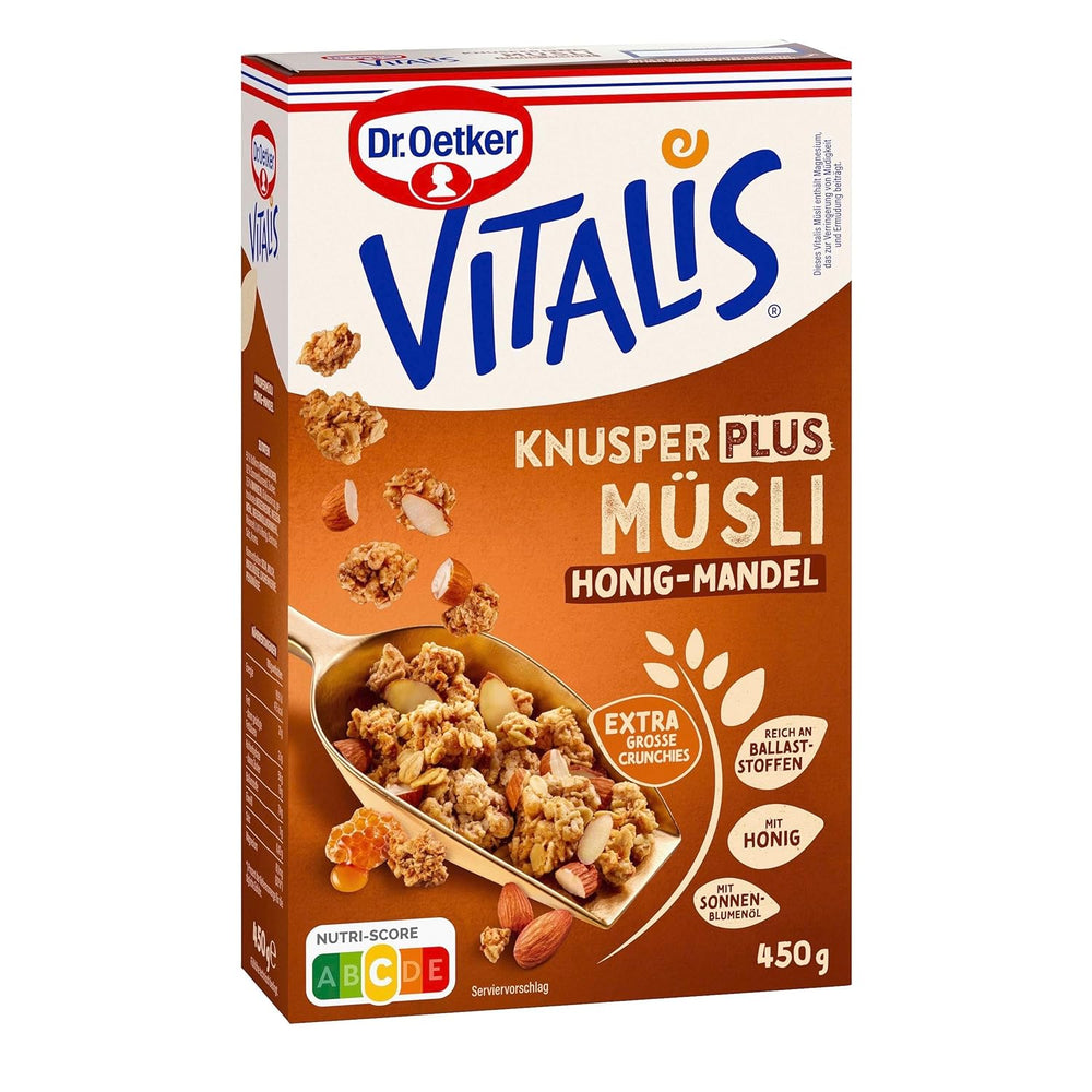 Dr. Oetker Vitalis KnusperPlus Double Chocolate : Muesli croustillant au chocolat au lait et noir, paquet de 7 (7 x 450g)